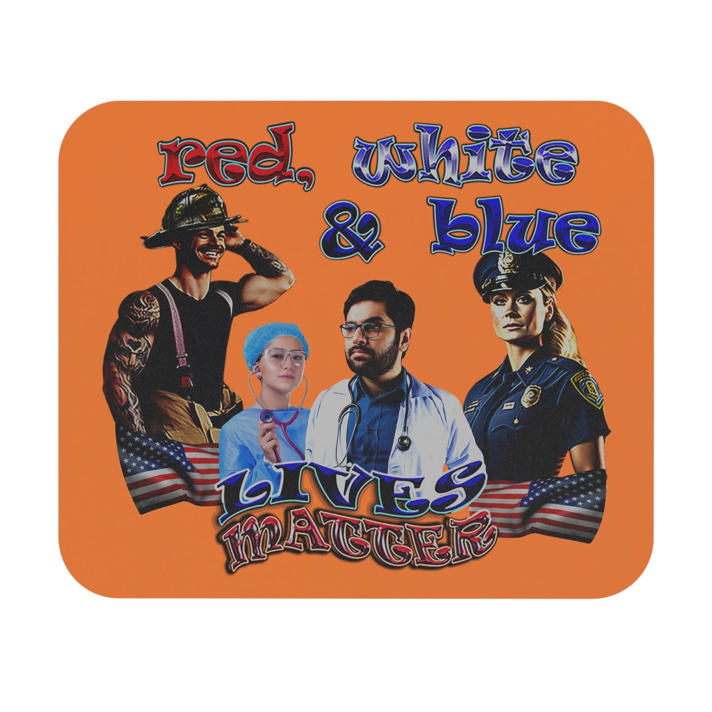 rw&b lives matter - Mouse Pad (Rectangle) (crusta)