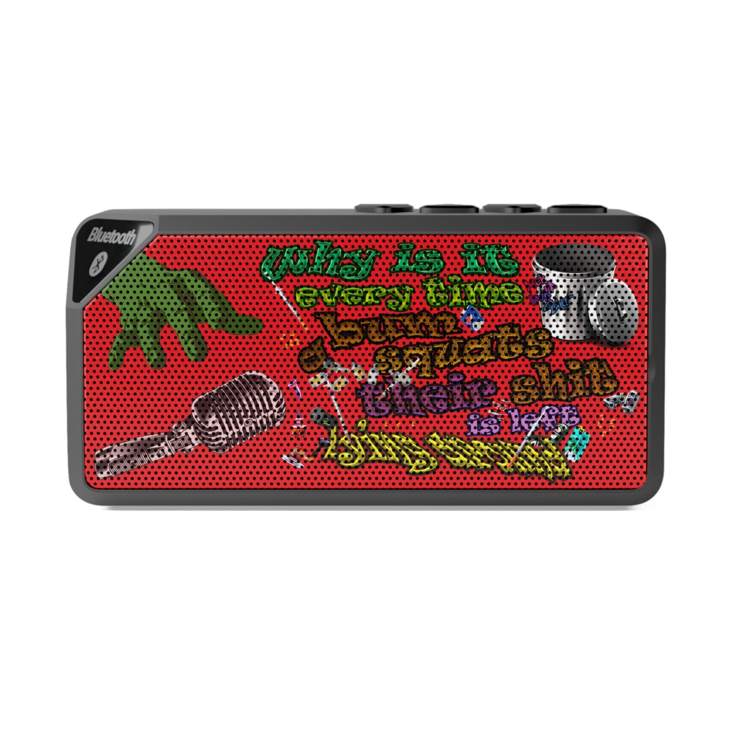 the bum's shit - Jabba Bluetooth Speaker (red)