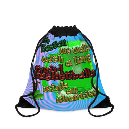 celtics logo - Drawstring Bag (light blue-purple wave)