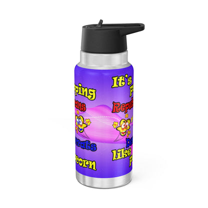popping like popcorn - Gator Tumbler, 32oz  (purple-pink wave)