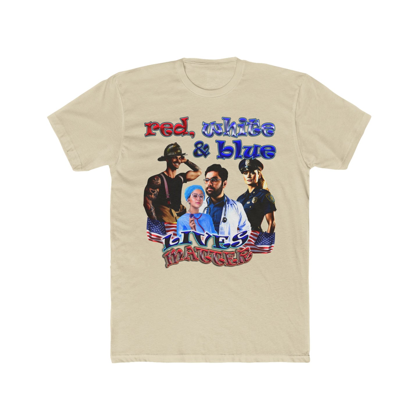 rw&b lives matter - Men's Cotton Crew Tee