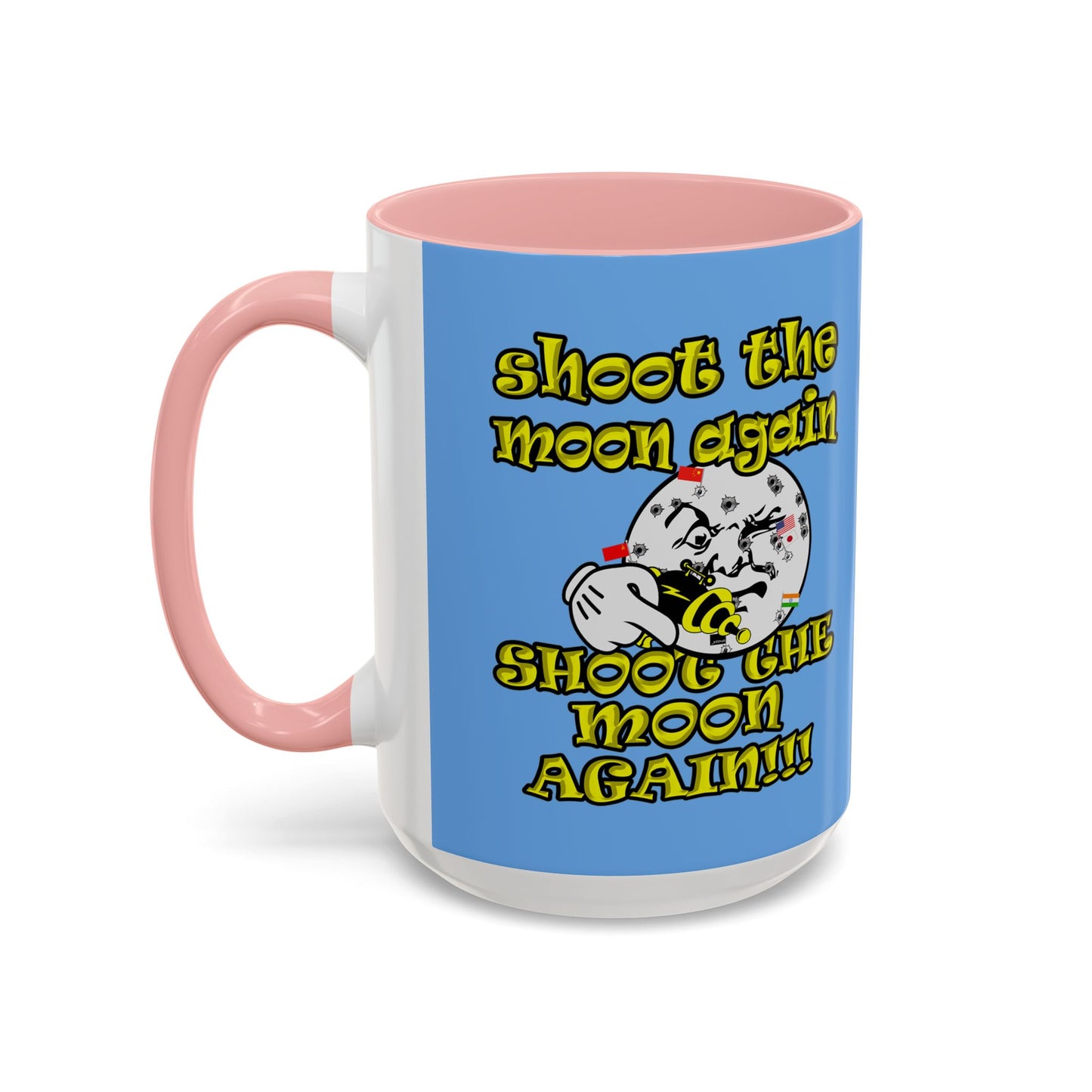 shoot the moon again - Accent Mug (light blue)