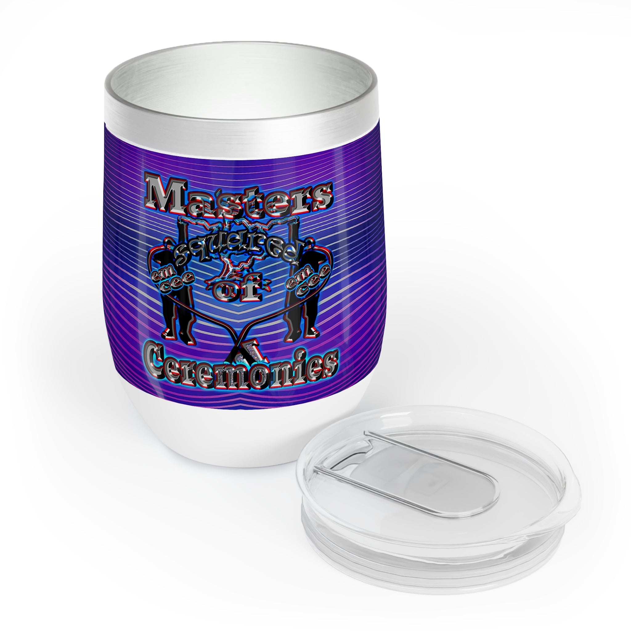 em cee squared - Chill Wine Tumbler (purple wave)