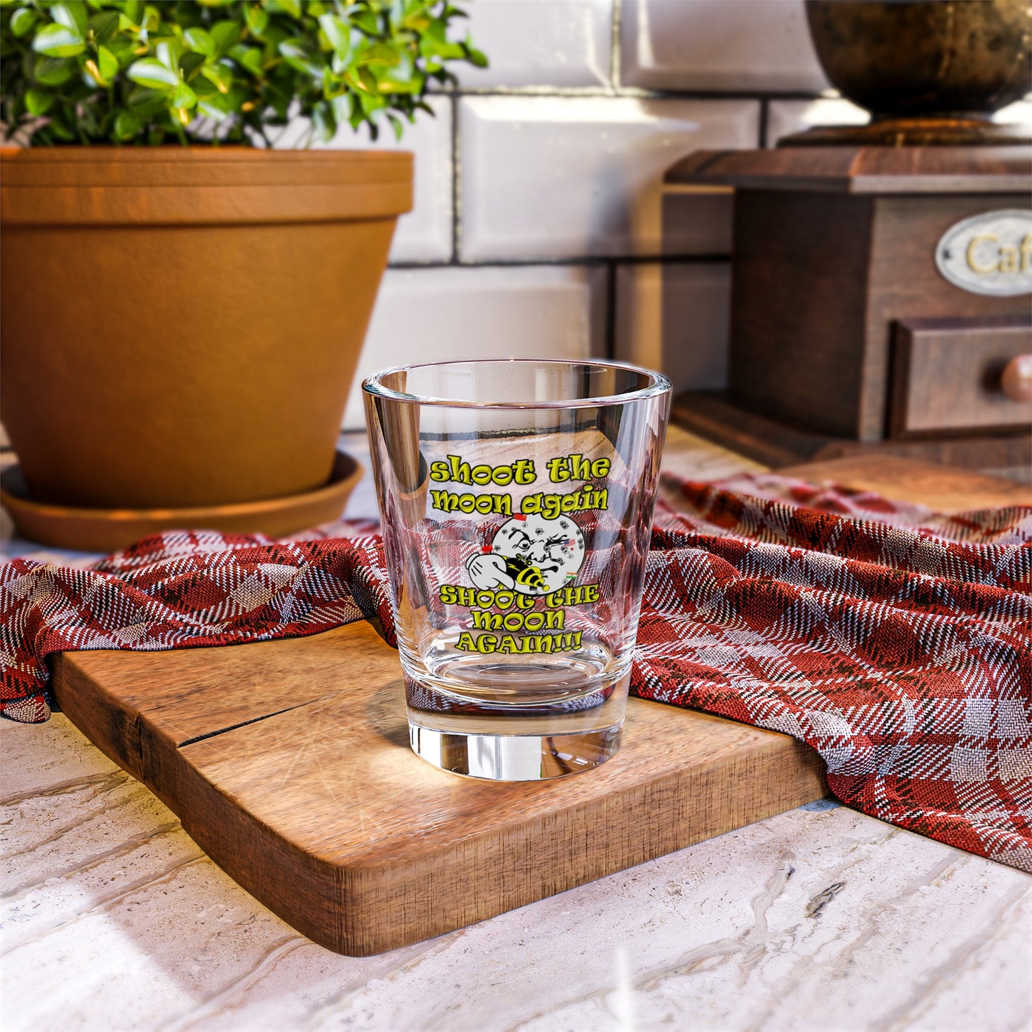 shoot the moon again - Shot Glass