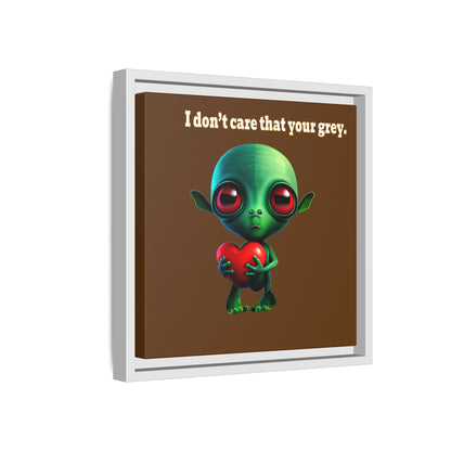I don't care that your grey - framed canvas art (brown)