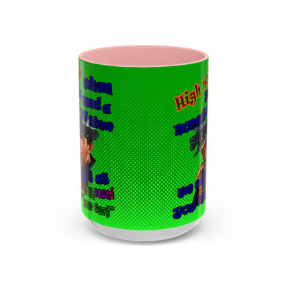 high noon - Accent Mug (logo green)