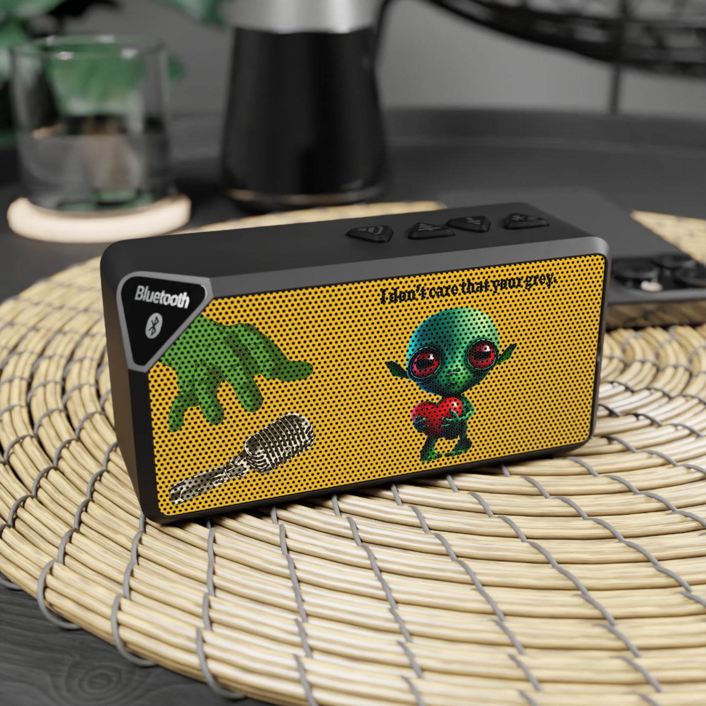 I don't care that your grey - Jabba Bluetooth Speaker (yellow)