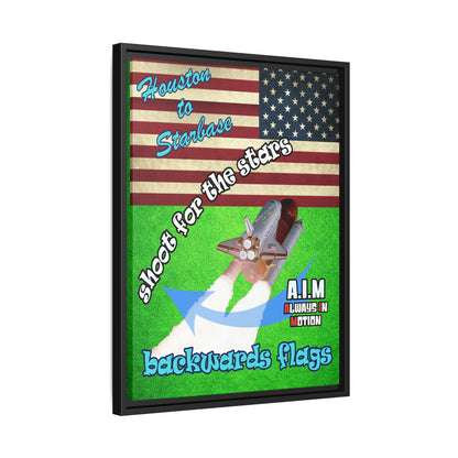 shoot for the stars - framed canvas art (green turf)