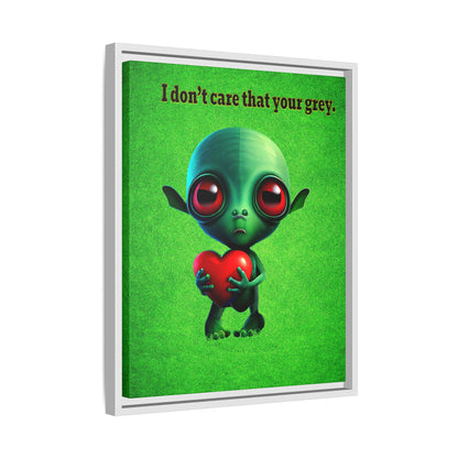I don't care that your grey - framed canvas art (green turf)