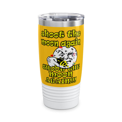 shoot the moon again - Ringneck Tumbler, 20oz (yellow)