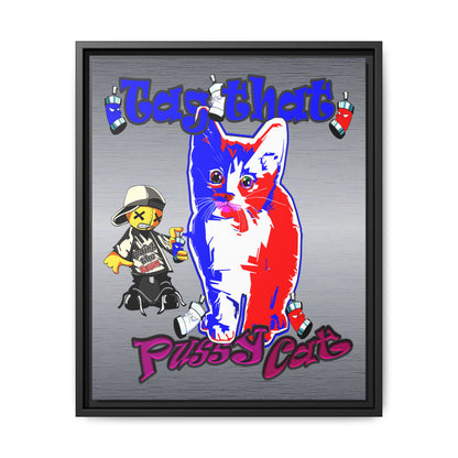 tag that - framed canvas art (brushed nickel)