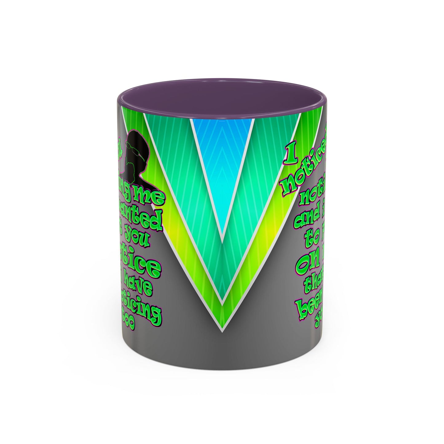 noticed you noticing - Accent Mug (rainbow split)
