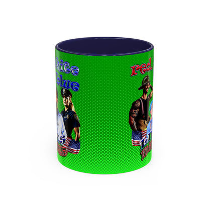 rw&b lives matter - Accent Mug (logo green)