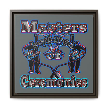 em cee squared - framed canvas art (dark grey)