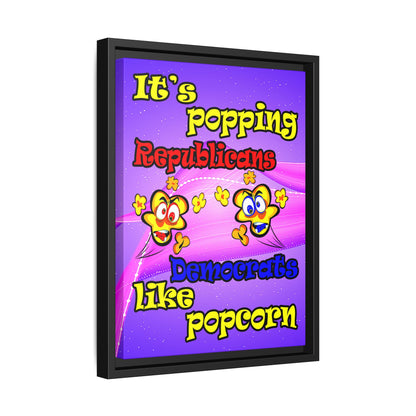 popping like popcorn - framed canvas art (purple-pink wave)