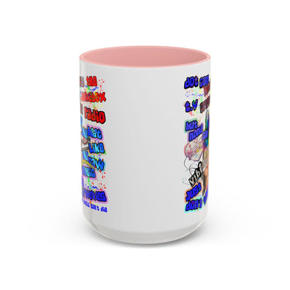drop the beat - Accent Mug (white)
