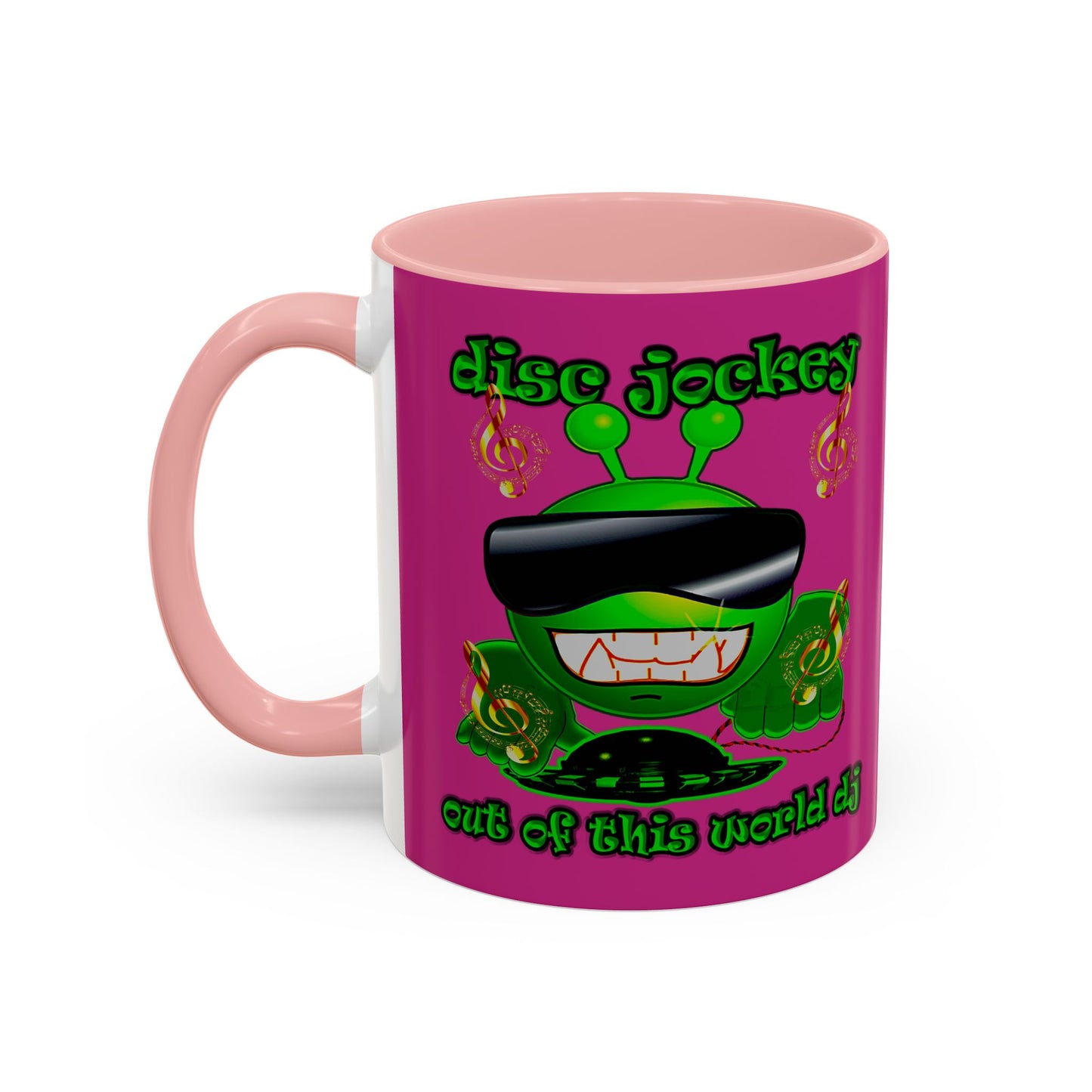 disc jockey - Accent Mug (pink)