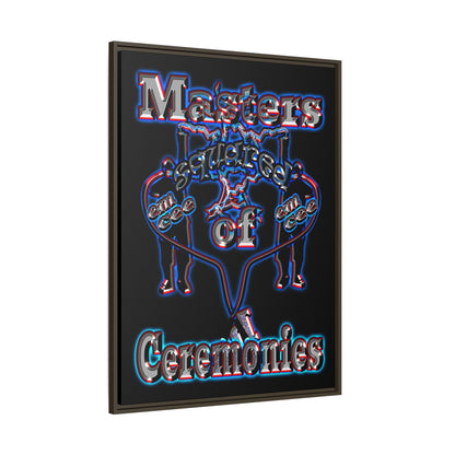 em cee squared - framed canvas art (black)