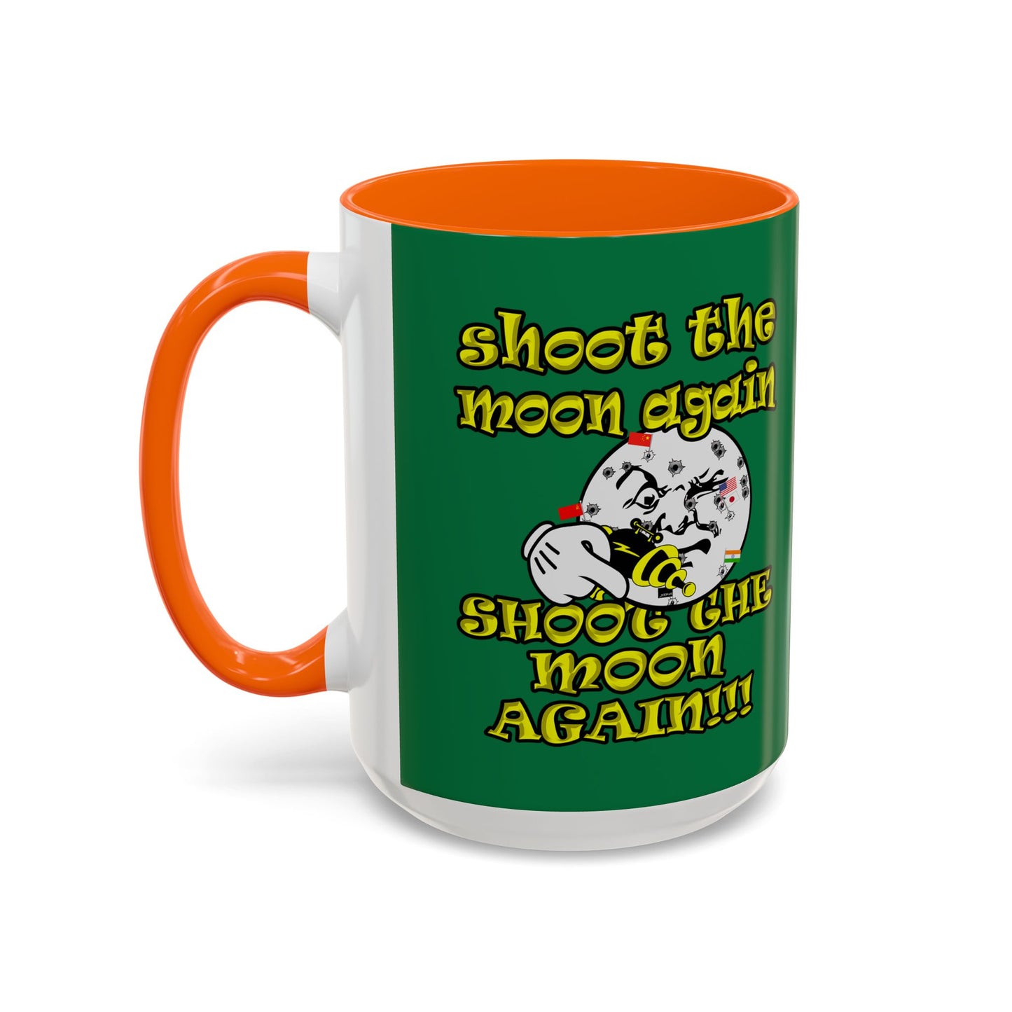 shoot the moon again - Accent Mug (dark green)