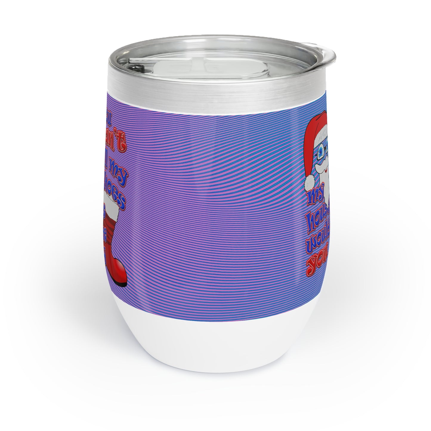 santa's shoes - Chill Wine Tumbler (light blue-purple wave)