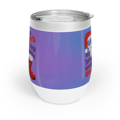 santa's shoes - Chill Wine Tumbler (light blue-purple wave)