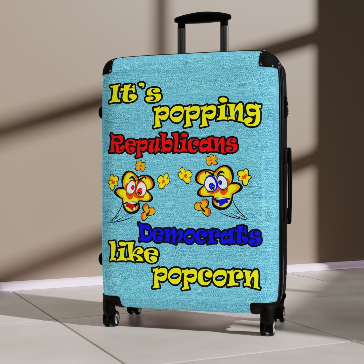 popping like popcorn - Suitcase (faded blue)