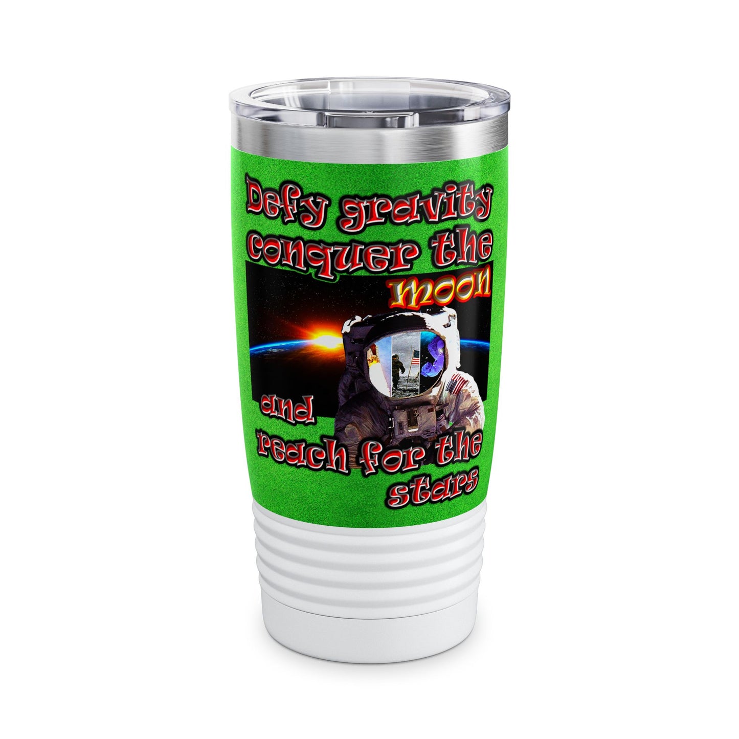 defy conquer reach - Ringneck Tumbler, 20oz (green turf)