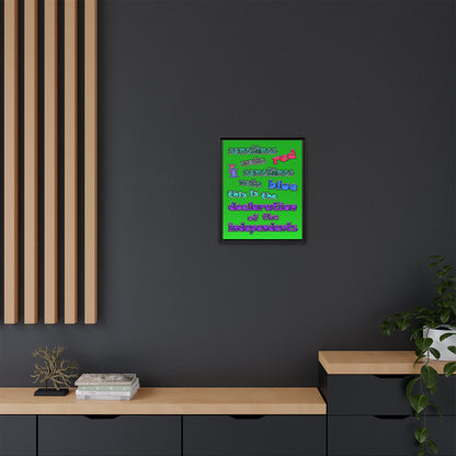 declaration of the independents - framed canvas art (logo green)
