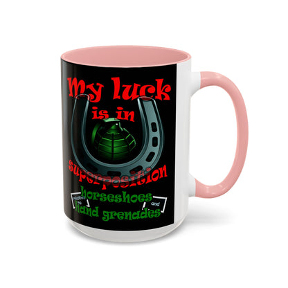 my luck - Accent Mug (black)