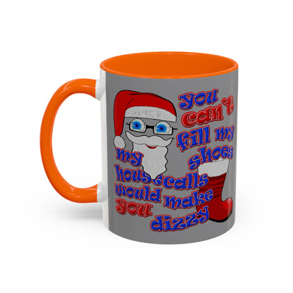 santa's shoes - Accent Mug (grey)