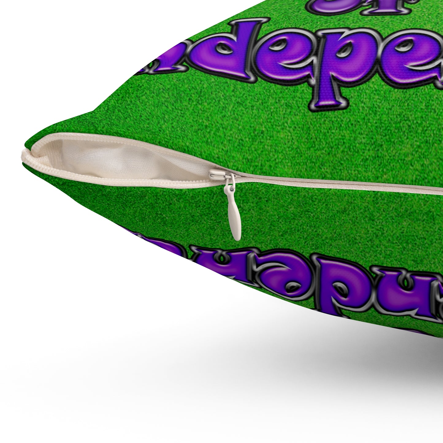 declaration of the independents - Spun Polyester Square Pillow - (green turf)