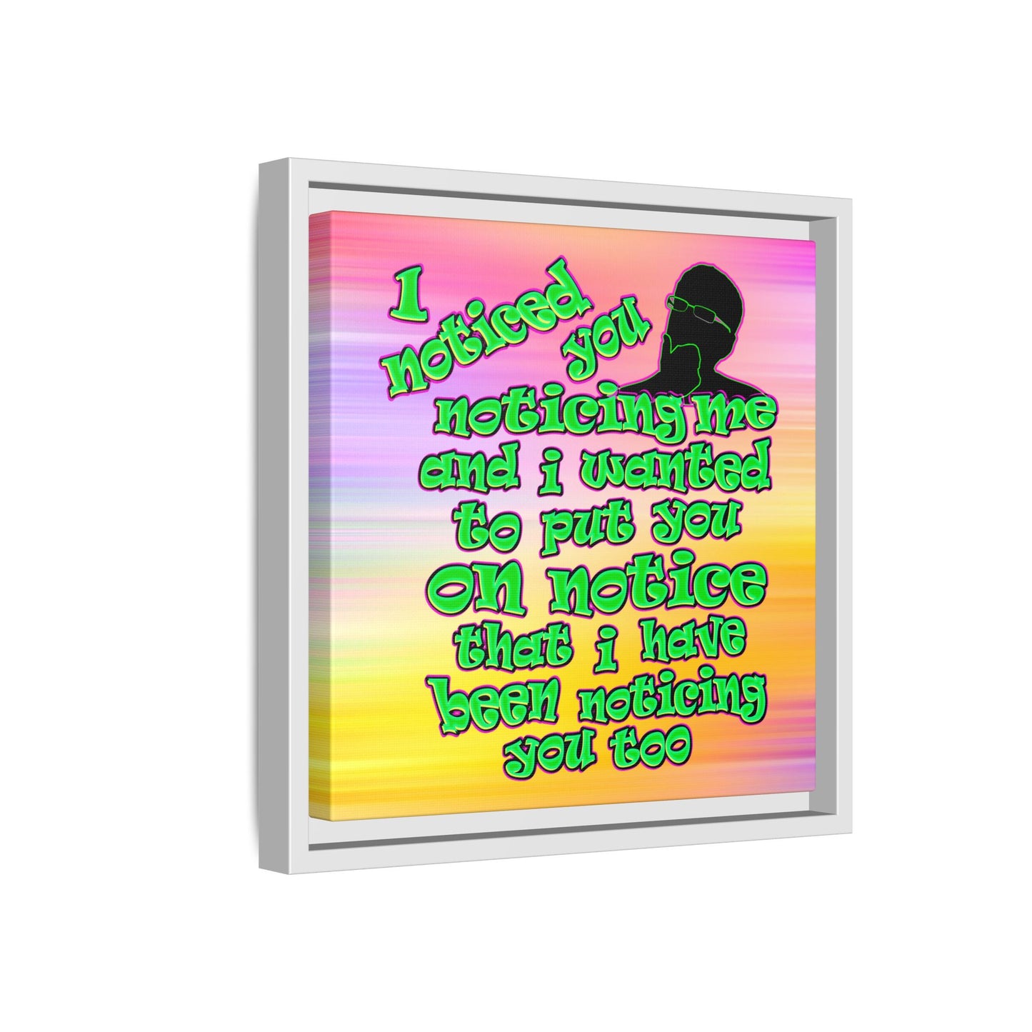 noticed you noticing - framed canvas art (color blur)