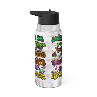the bum's shit - Gator Tumbler, 32oz (white marble)