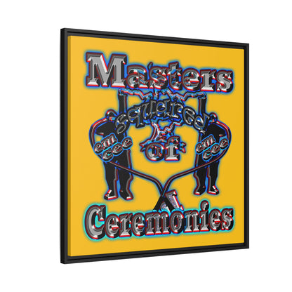 em cee squared - framed canvas art (yellow)