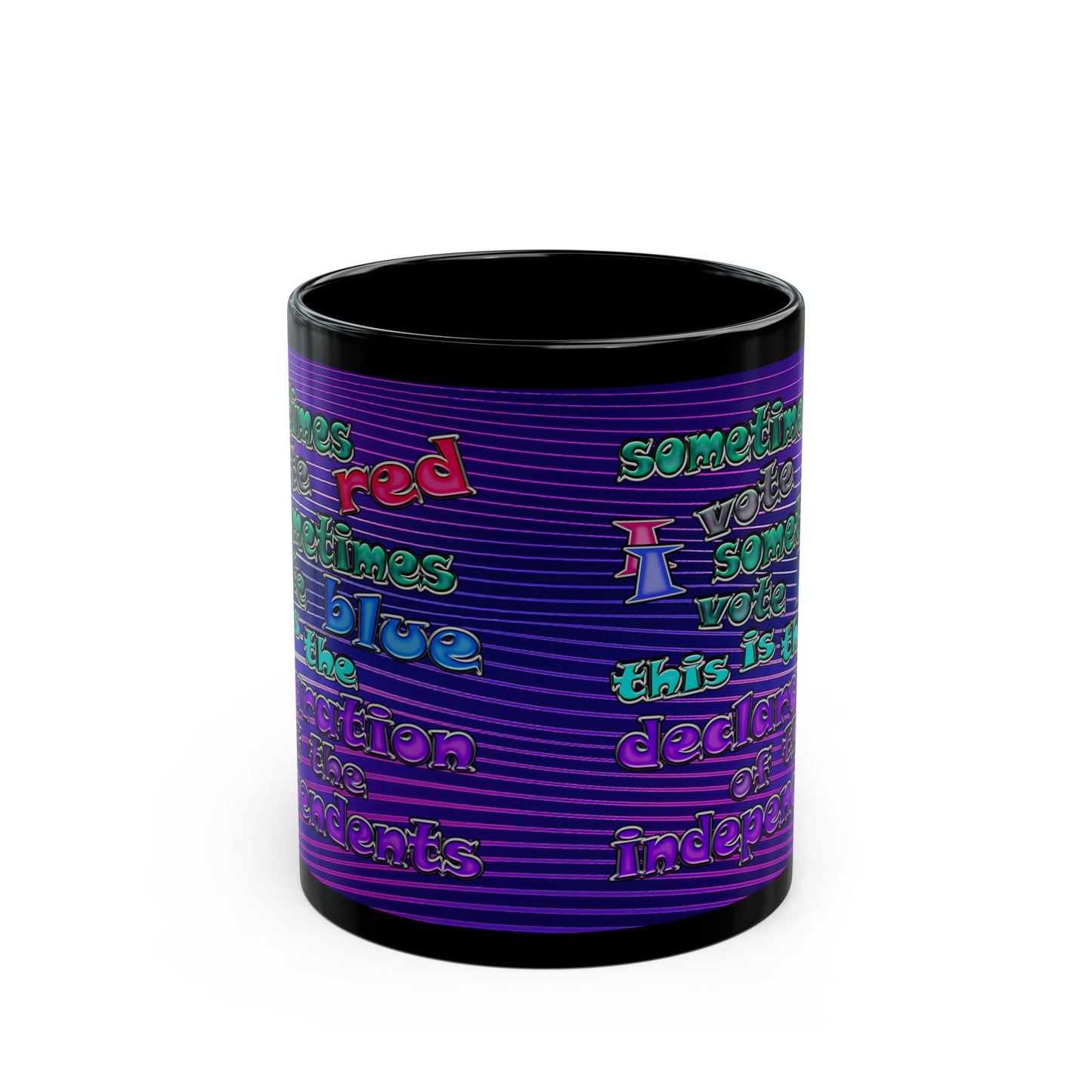 declaration of the independents - Black Mug (purple wave)