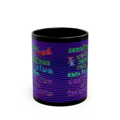 declaration of the independents - Black Mug (purple wave)