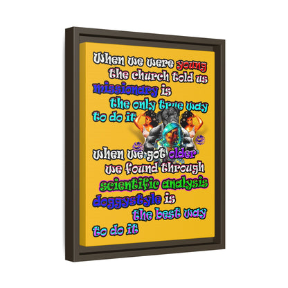 doggystyle - framed canvas art (yellow)
