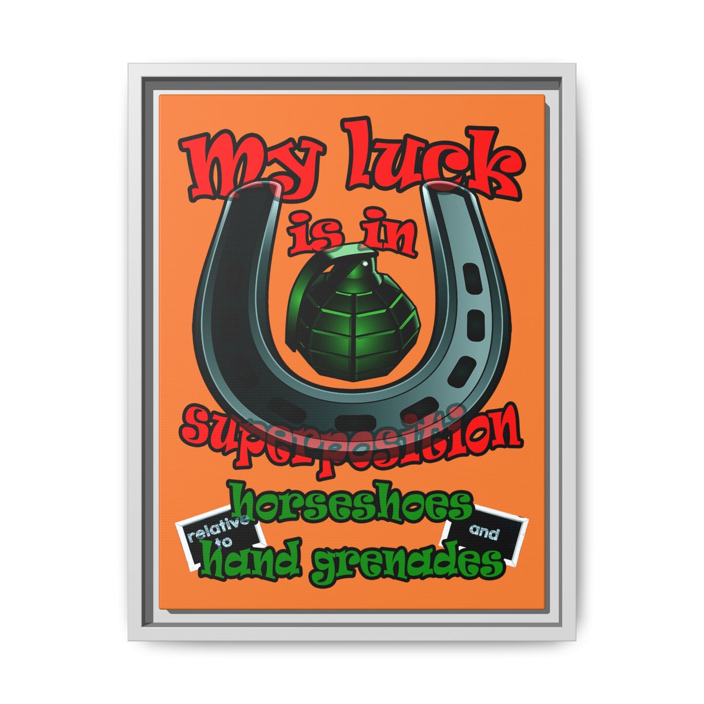 my luck - framed canvas art (crusta)