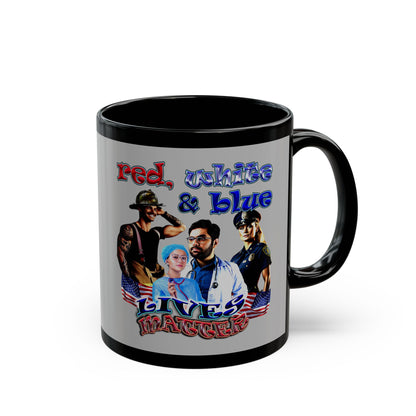 rw&b lives matter - Black Mug (light grey)