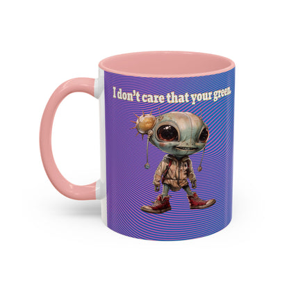 I don't care that your grey - Accent Mug (light blue-purple wave)