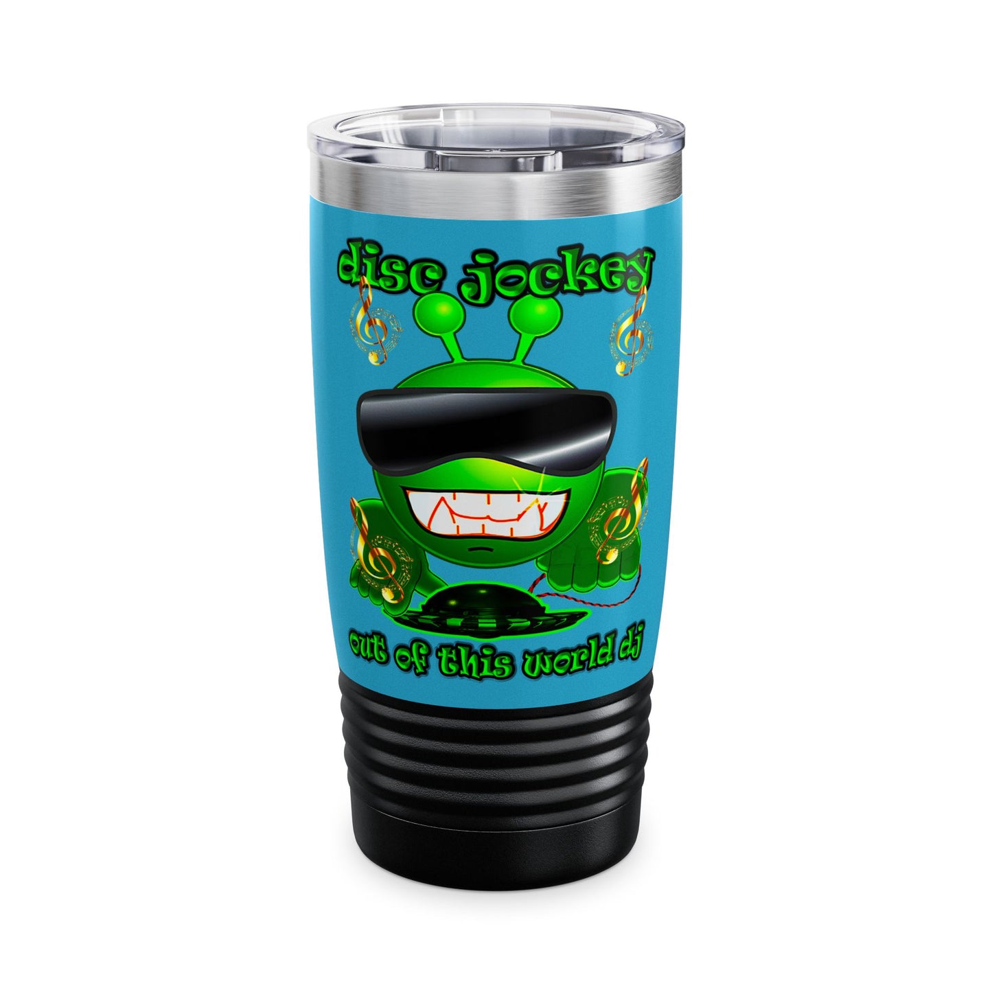 disc jockey - Ringneck Tumbler, 20oz (turquoise)