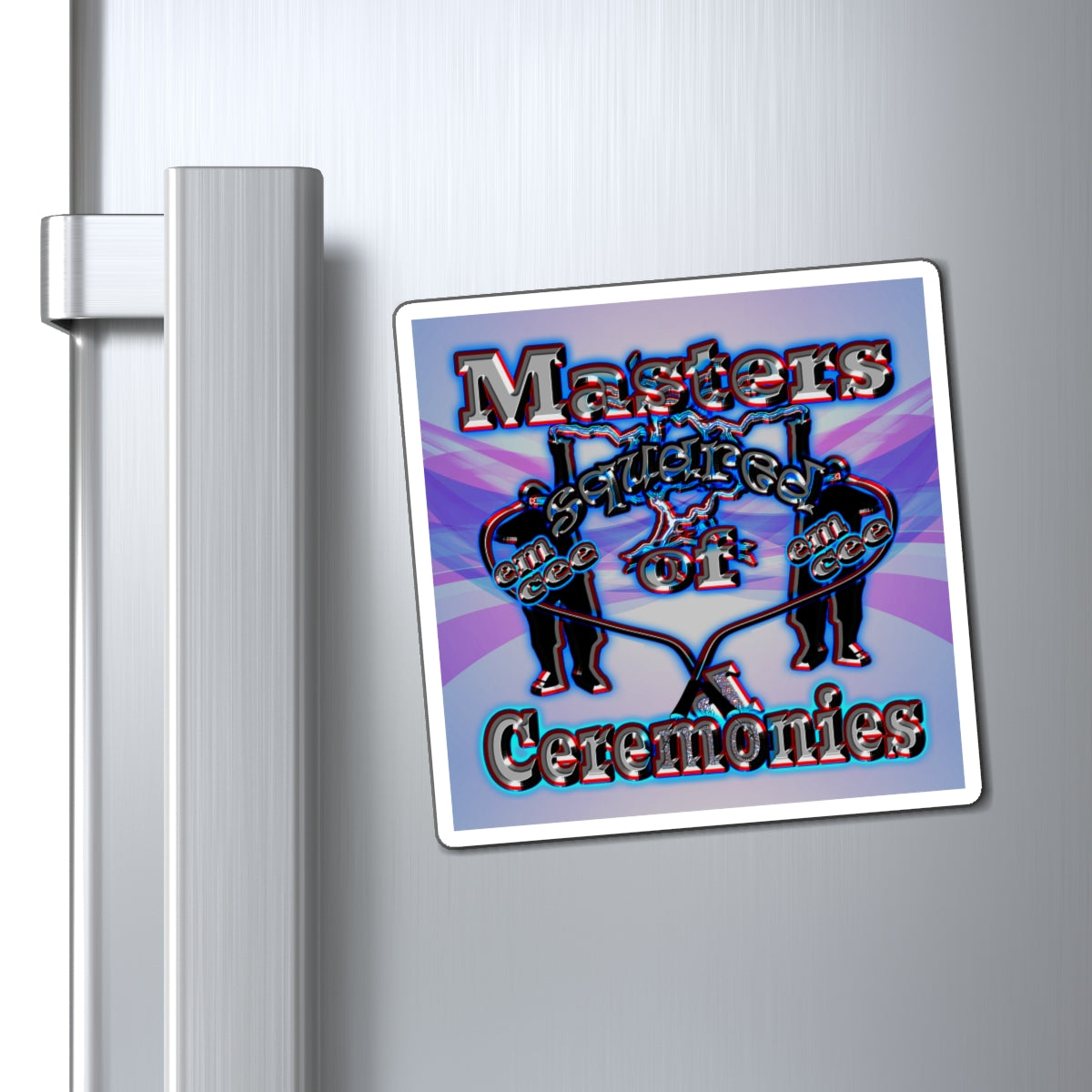 em cee squared - Magnets - (light blue-pink wave)