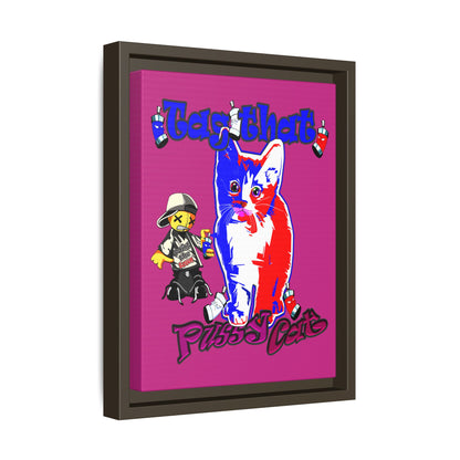 tag that - framed canvas art (pink)