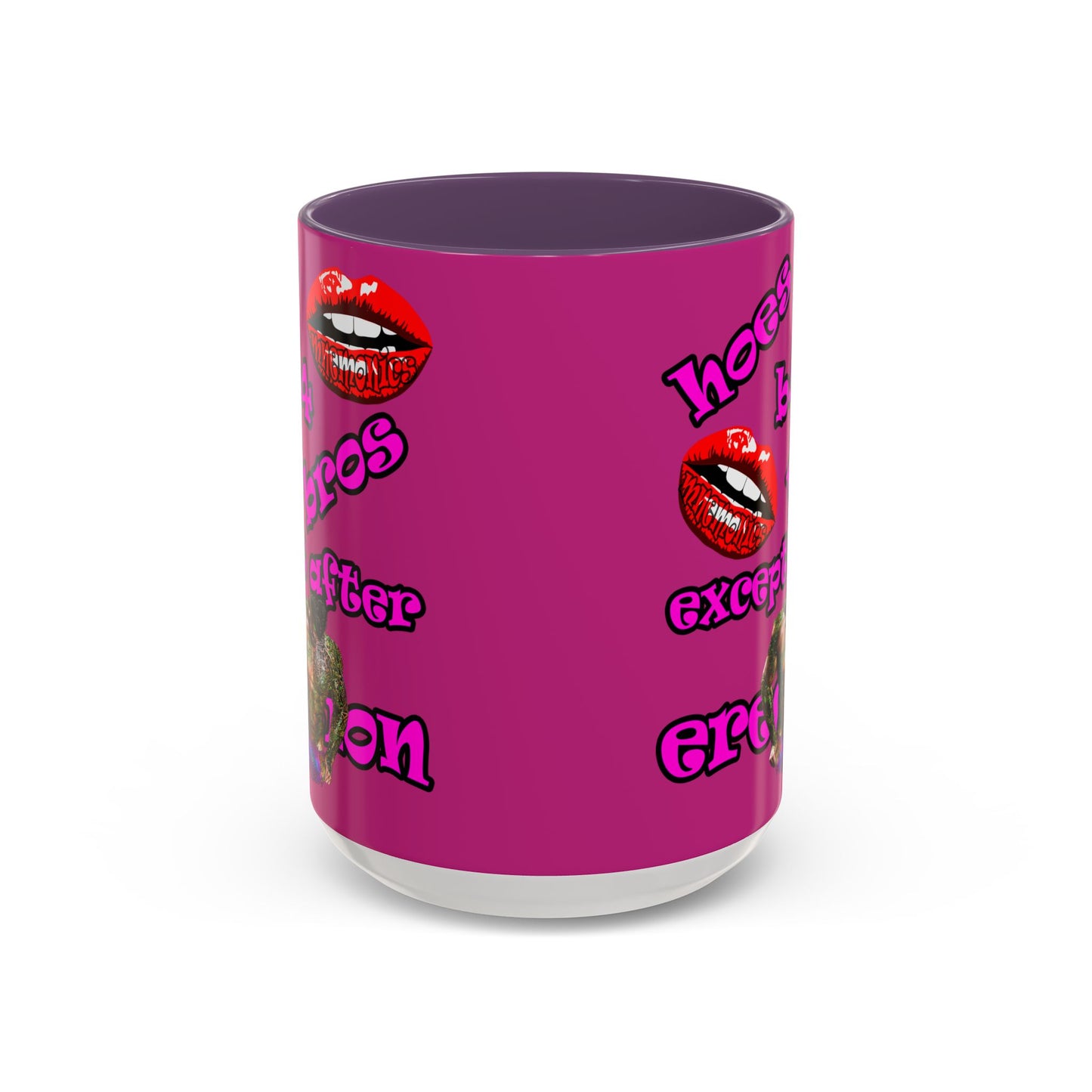 hoes b4 bros - Accent Mug (pink)