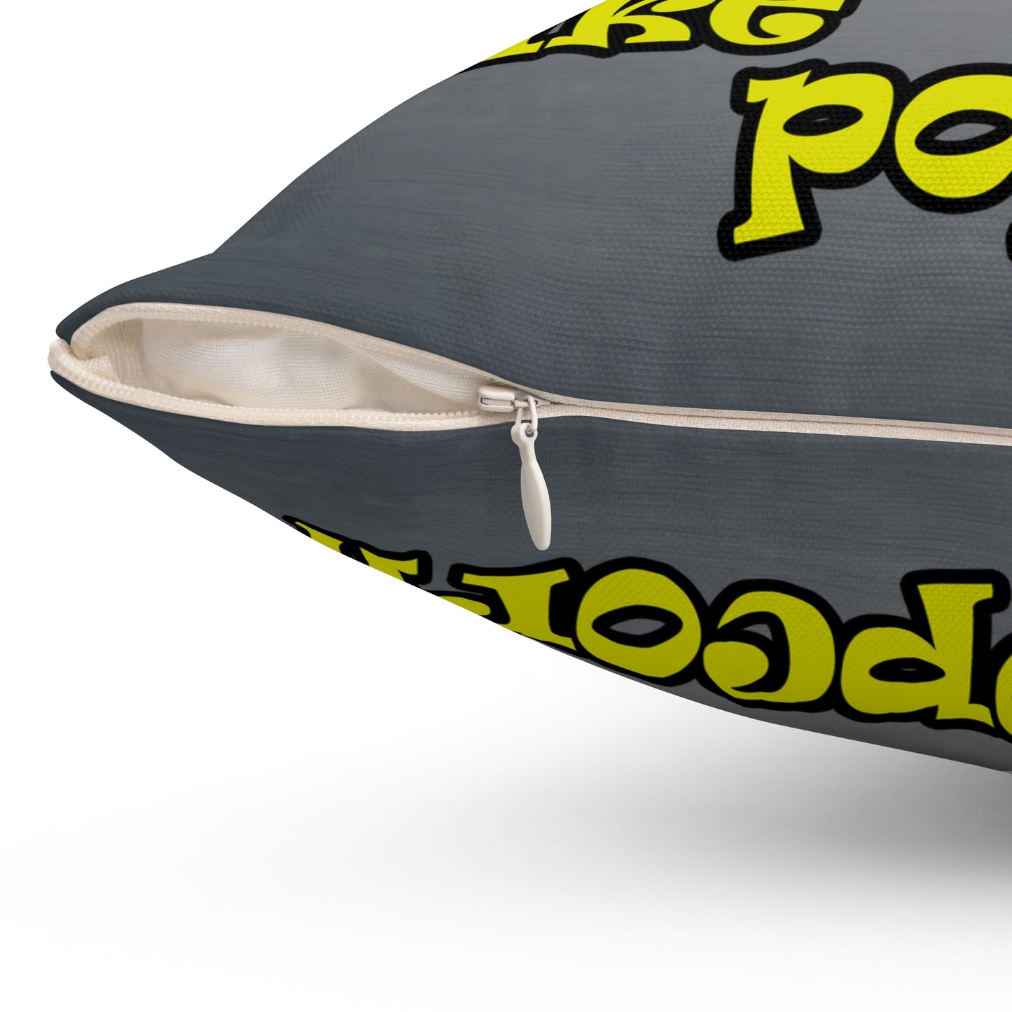 popping like popcorn - Spun Polyester Square Pillow - (grey-light grey)