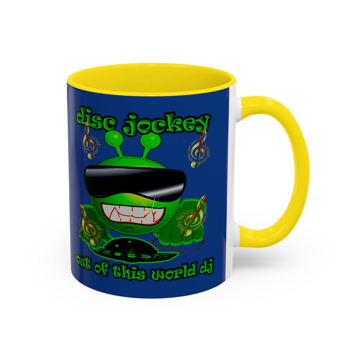 disc jockey - Accent Mug (dark blue)