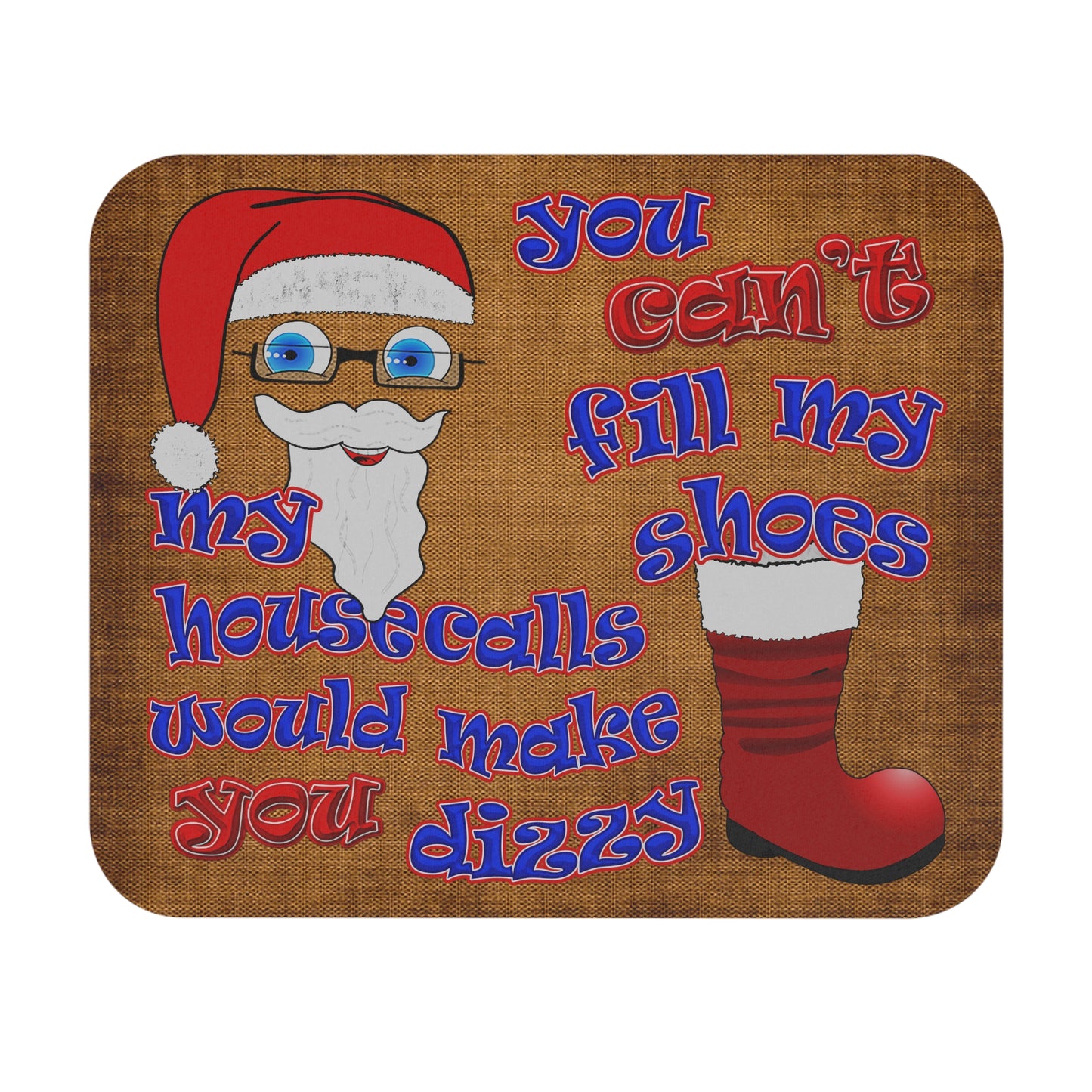 santa's shoes - Mouse Pad (Rectangle) (brown papyrus)