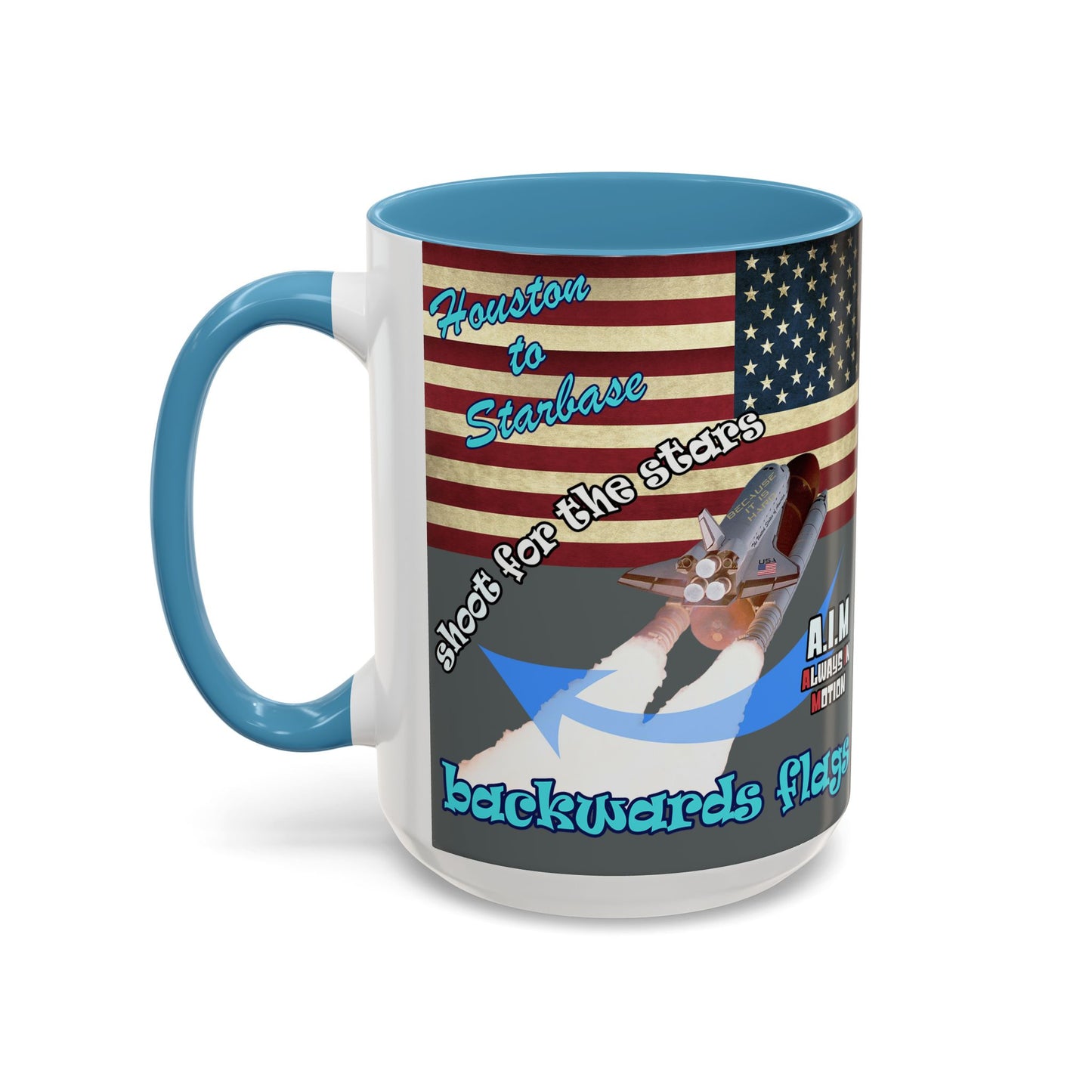 shoot for the stars - Accent Mug (dark grey)