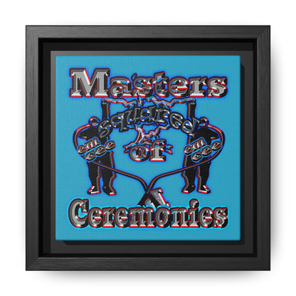 em cee squared - framed canvas art (turquoise)