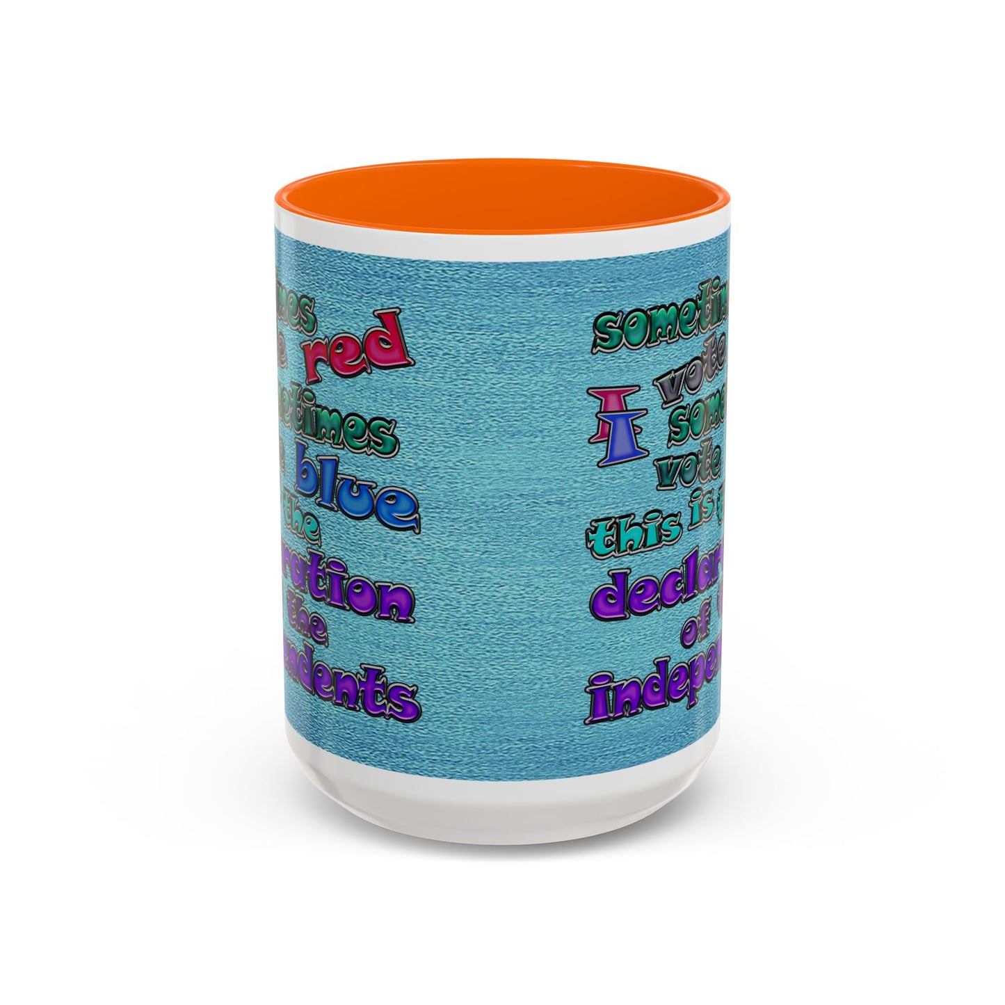 declaration of the independents - Accent Mug (faded blue)